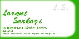 lorant sarkozi business card