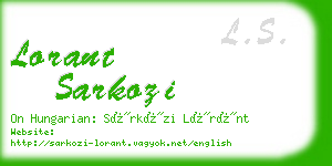 lorant sarkozi business card